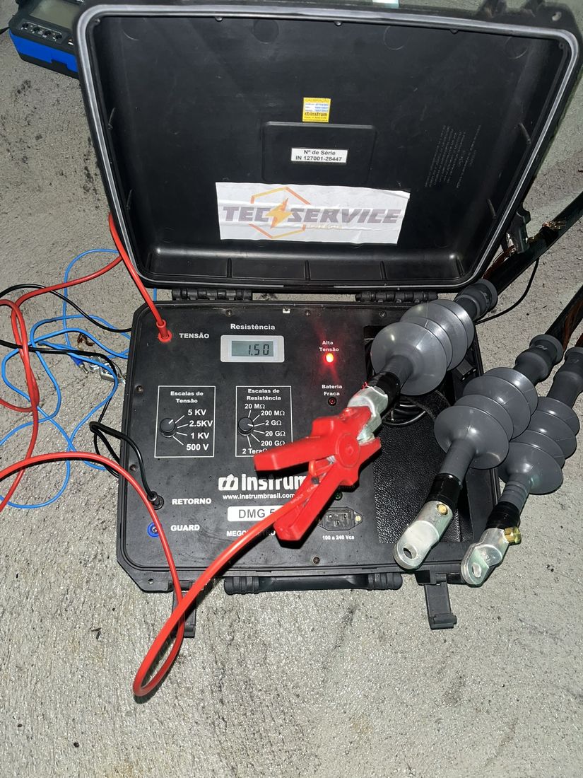 Ensaios elétricos com instrumentação especializada